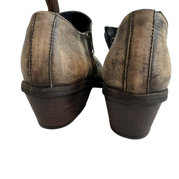 Free People Leather Woven Pointed Toe Ankle Booties | Made in Portugal | Size 37 - Picture 9 of 10